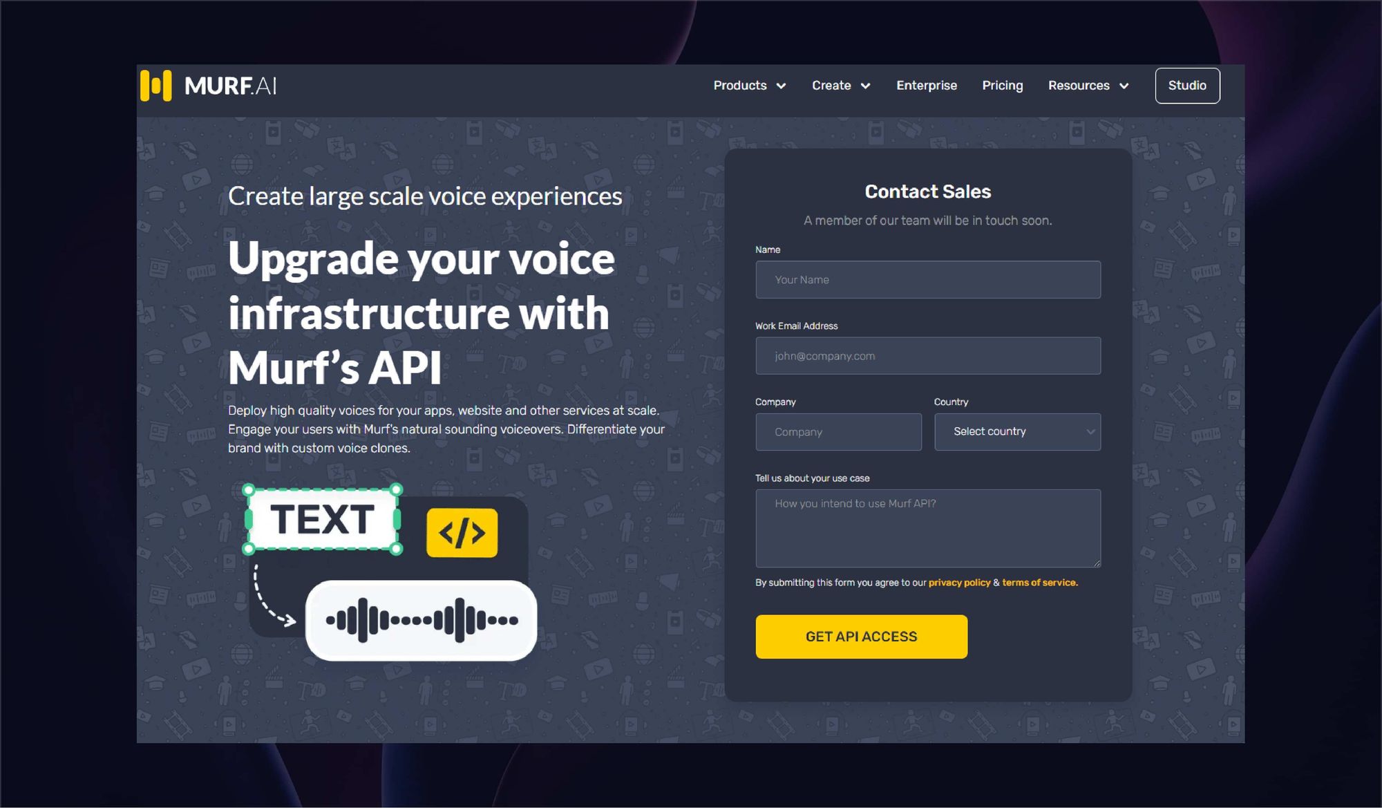 Murf ai offers upgrade voice with Murf's API