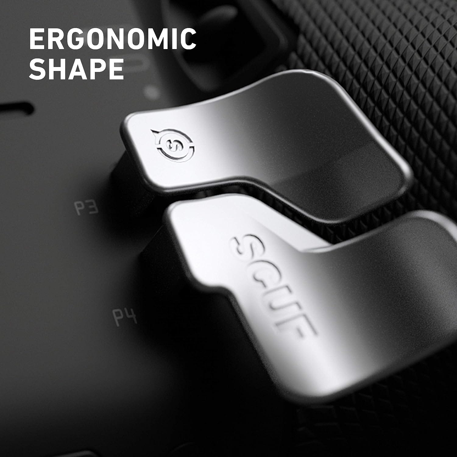 Ergonomic design of SCUF Elite Series 1 and 2 Paddles for comfortable gaming