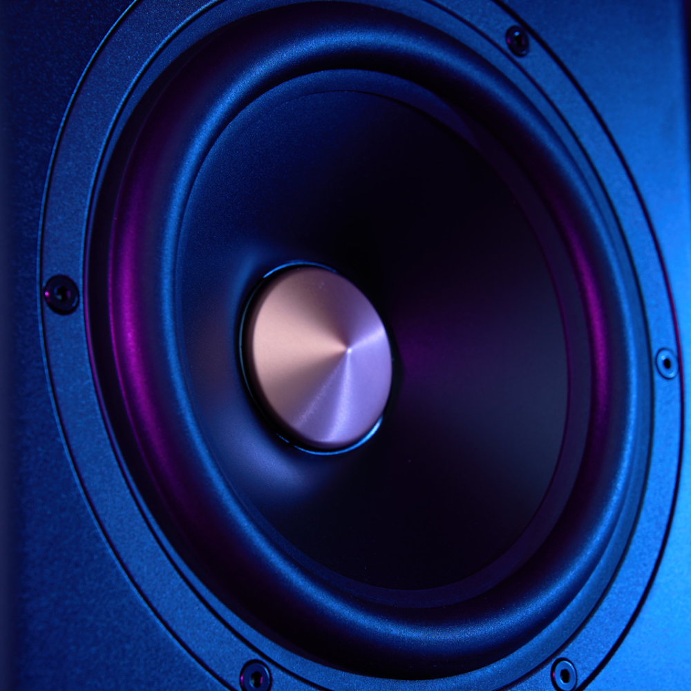 Blue speaker